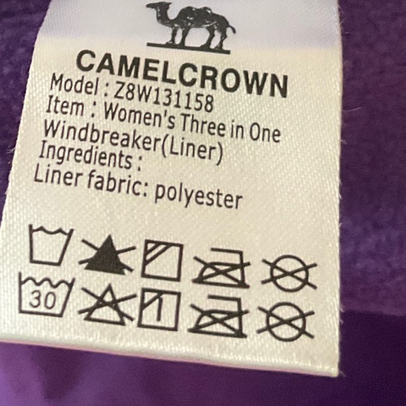 Sport Pro Compression Hooded Zip Purple Jacket Large - Picture 12 of 12